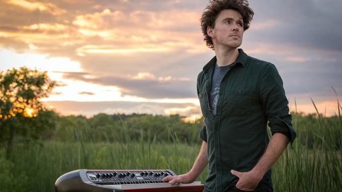 Pianist Ben Cosgrove performs at the Essex Quarry in Essex, New York